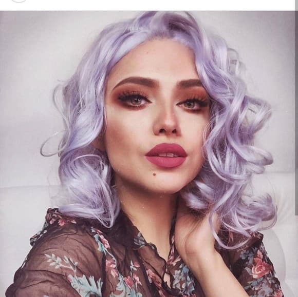 Purple gray Beauty Lace Front Wig - Thumbnail 2