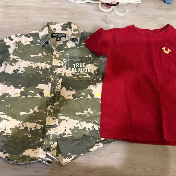 True Religion Kids Camo and Red Shirt Duo - Thumbnail 4