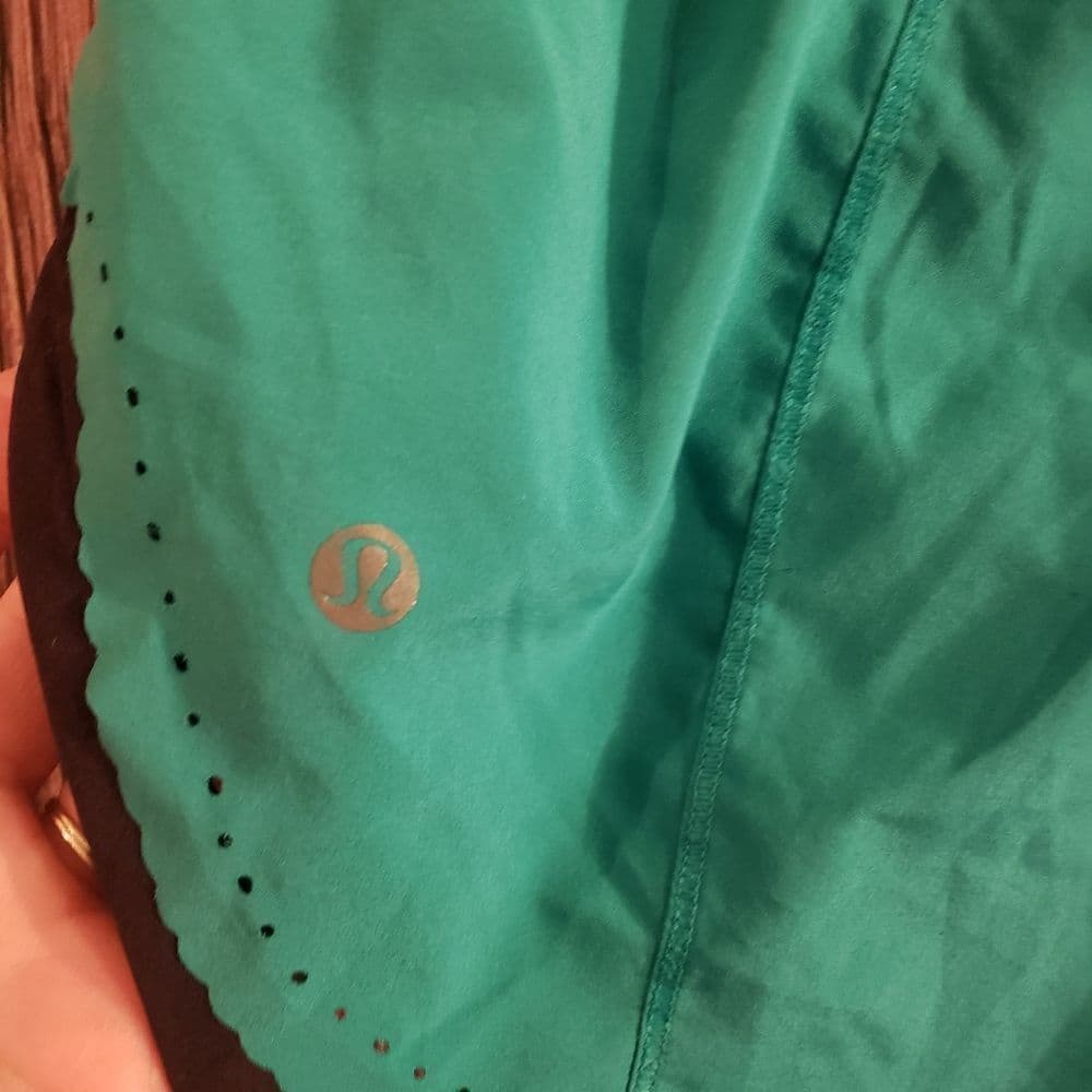 lululemon athletica Teal and Black Athletic Shorts - Thumbnail 4