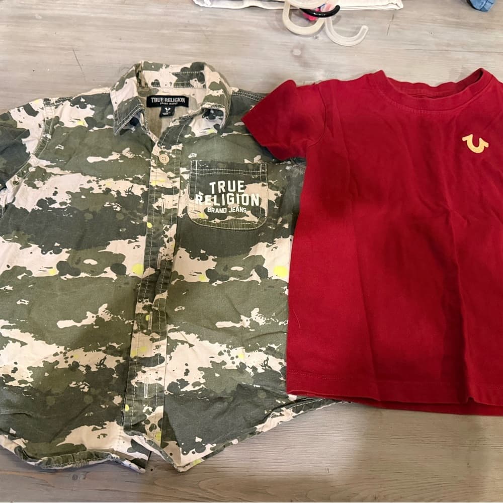 True Religion Kids Camo and Red Shirt Duo - Thumbnail 3