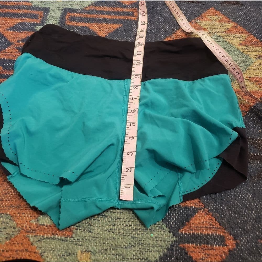 lululemon athletica Teal and Black Athletic Shorts - Thumbnail 6
