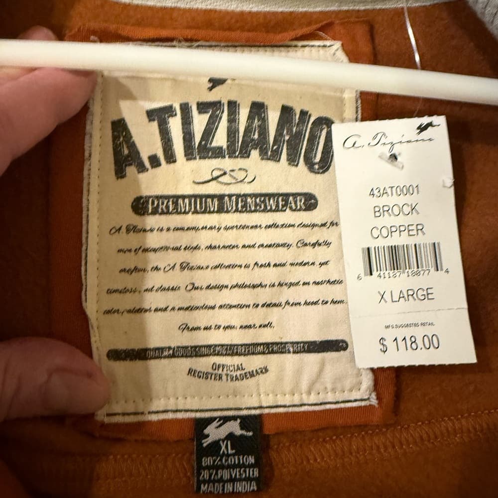 A Tiziano zip up/button up jacket sz XL - Thumbnail 2