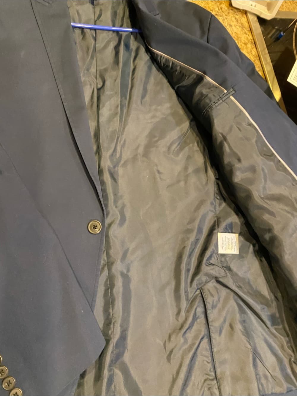 INC International Concepts Navy Single-Breasted Sport Coat - Thumbnail 2