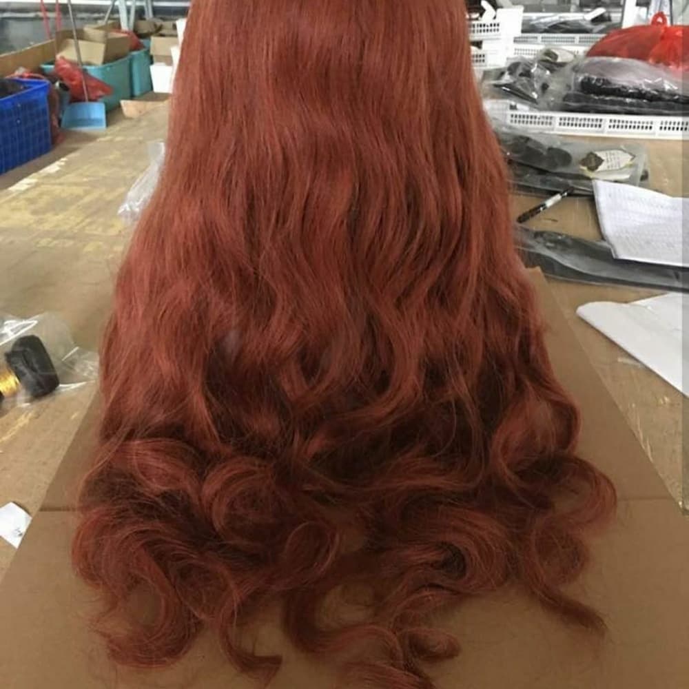Auburn Beauty LaceFront Human Hair Wig w2-24 inch! - Thumbnail 3