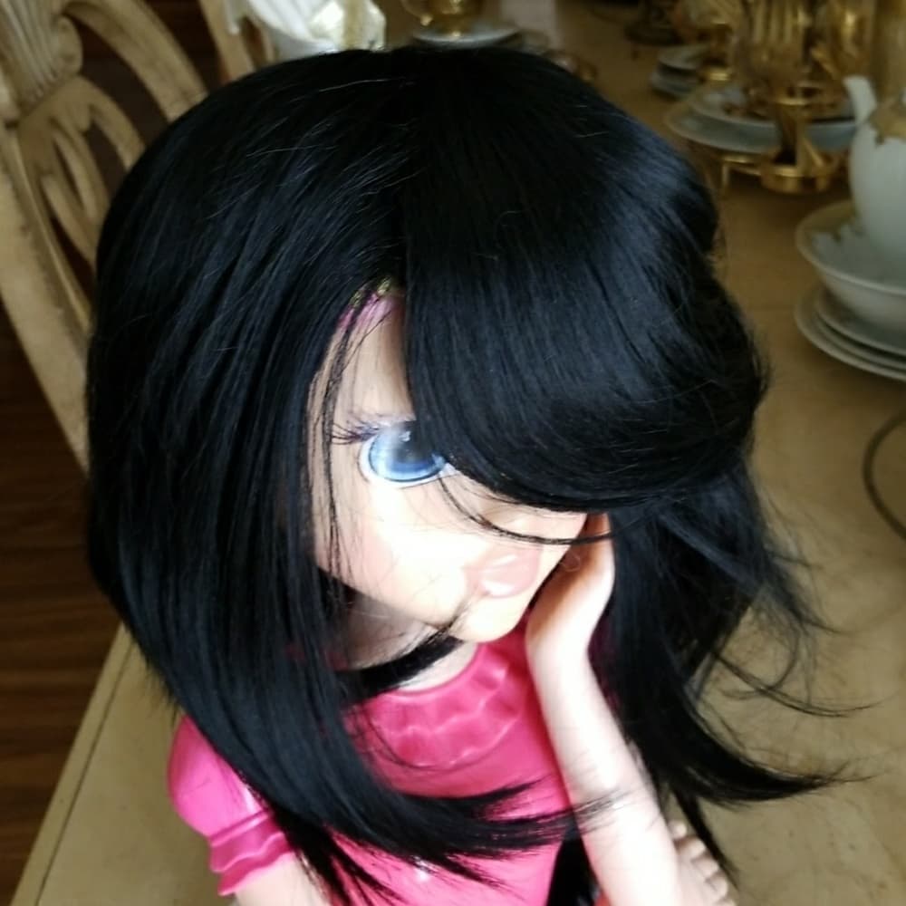 Black Layered Bob Wig - Thumbnail 2