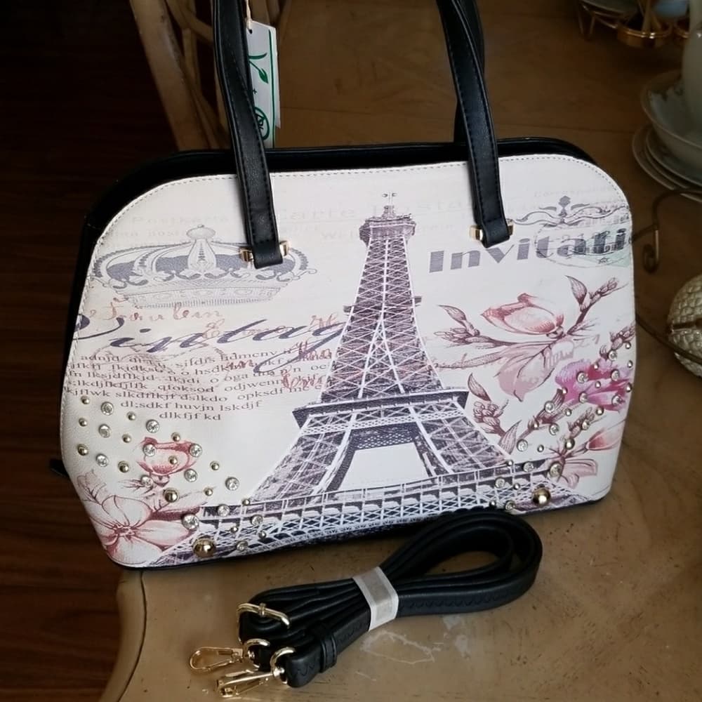 London Paris Beauty Bag with strap - Thumbnail 6