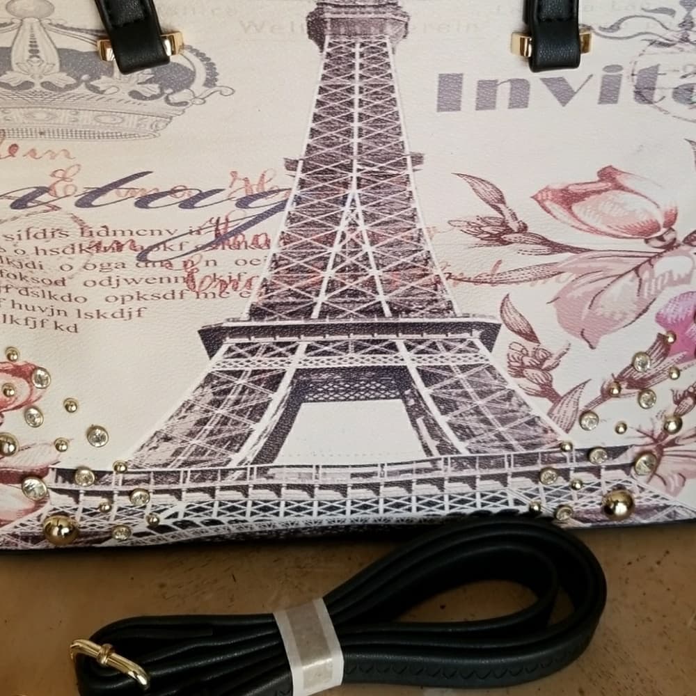 London Paris Beauty Bag with strap - Thumbnail 7