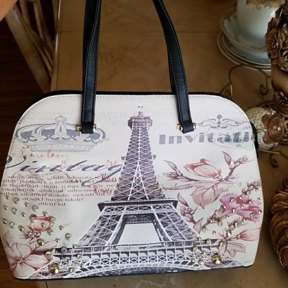 London Paris Beauty Bag with strap - Thumbnail 9