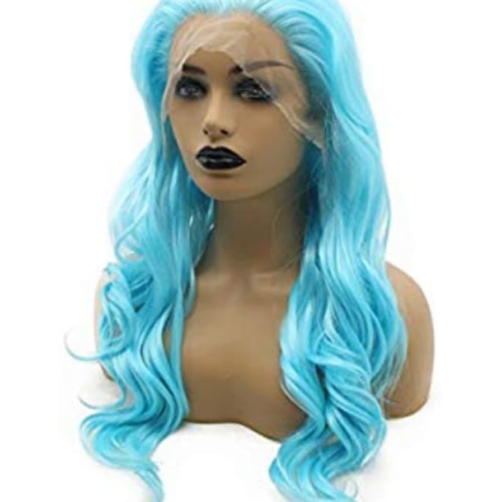 Turquoise Blue Beauty Lace Front Wig - Thumbnail 4