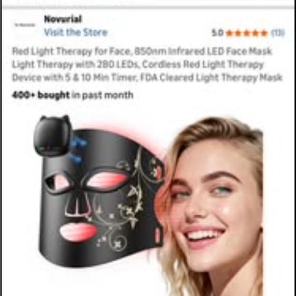 Black and Red LED Face Mask - Thumbnail 4