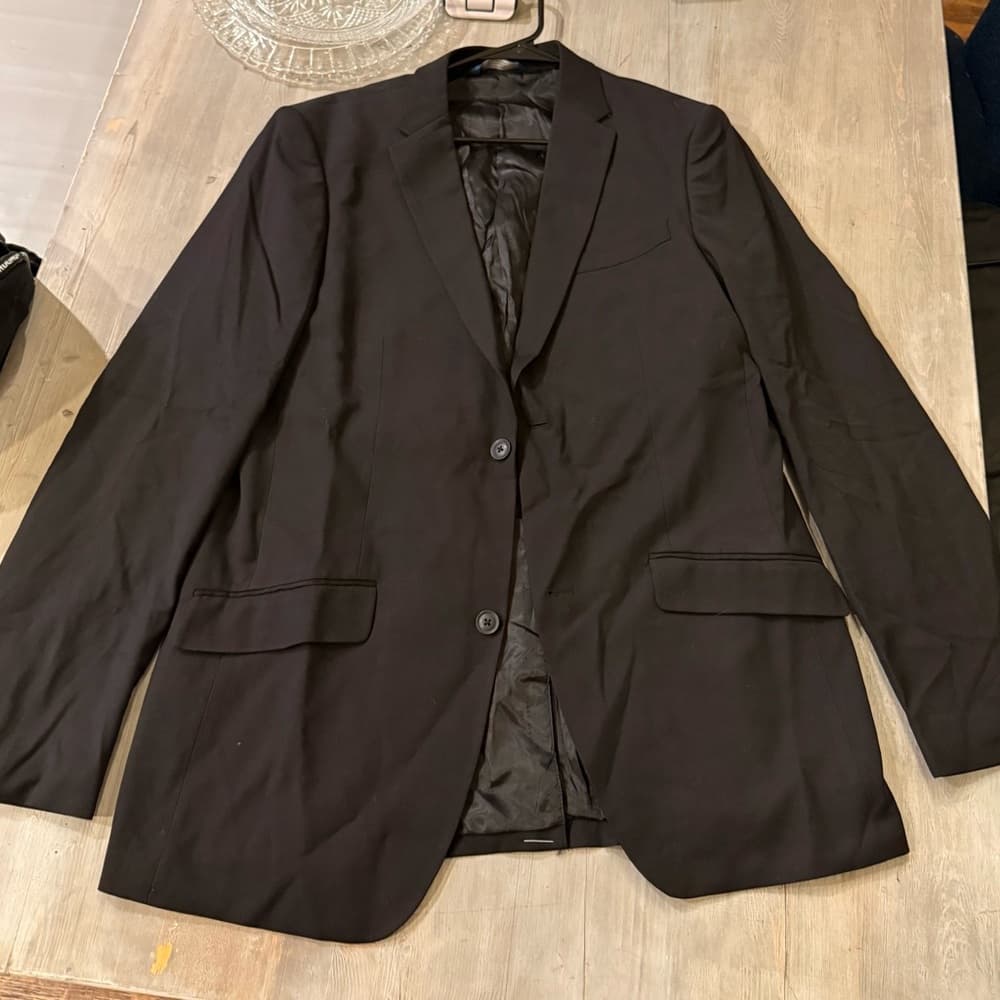Perry Ellis black 42long 3 button blazer - Thumbnail 3
