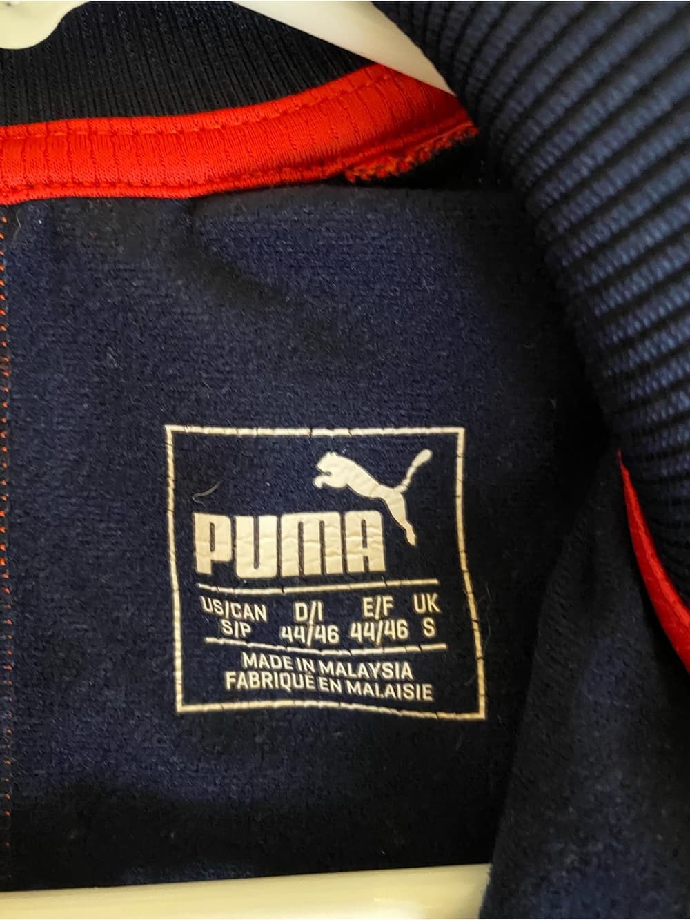 Puma Navy and Red Athletic Jacket with Logo - Thumbnail 2