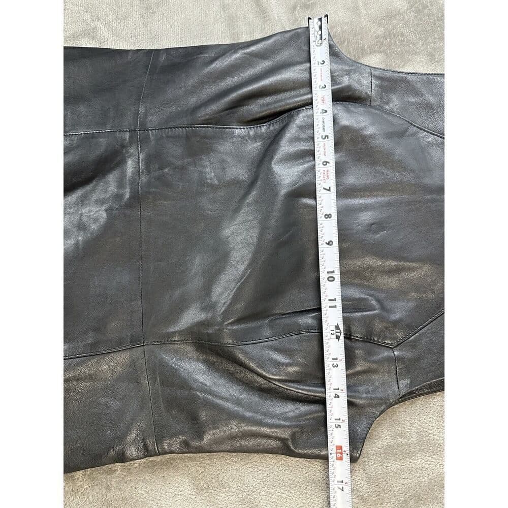 Michael Kors Sheath Leather Dress knee length Black sz 6 US - Thumbnail 6