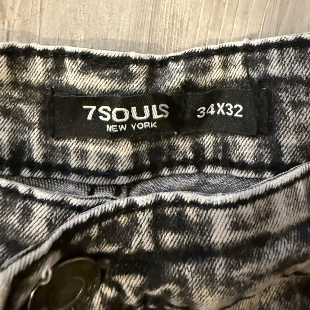 7 souls Distressed Black Acid Wash - Thumbnail 2
