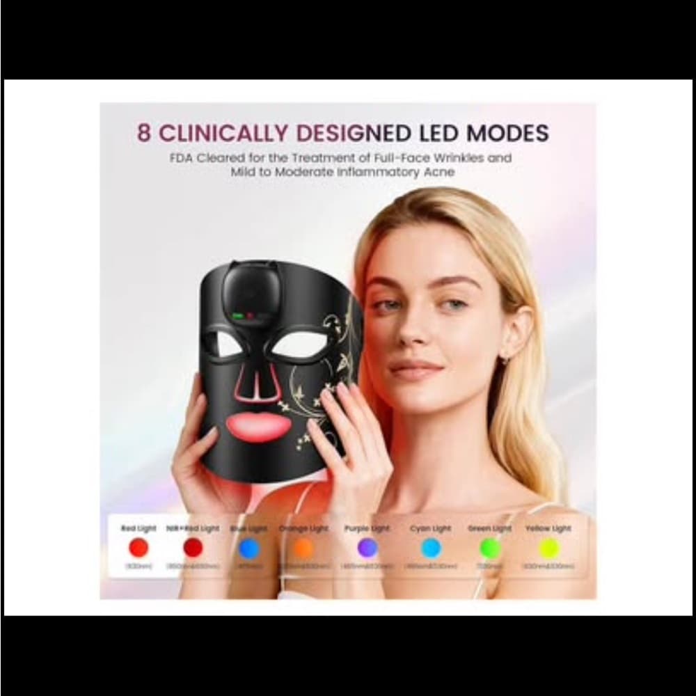 Black and Red LED Face Mask - Thumbnail 2
