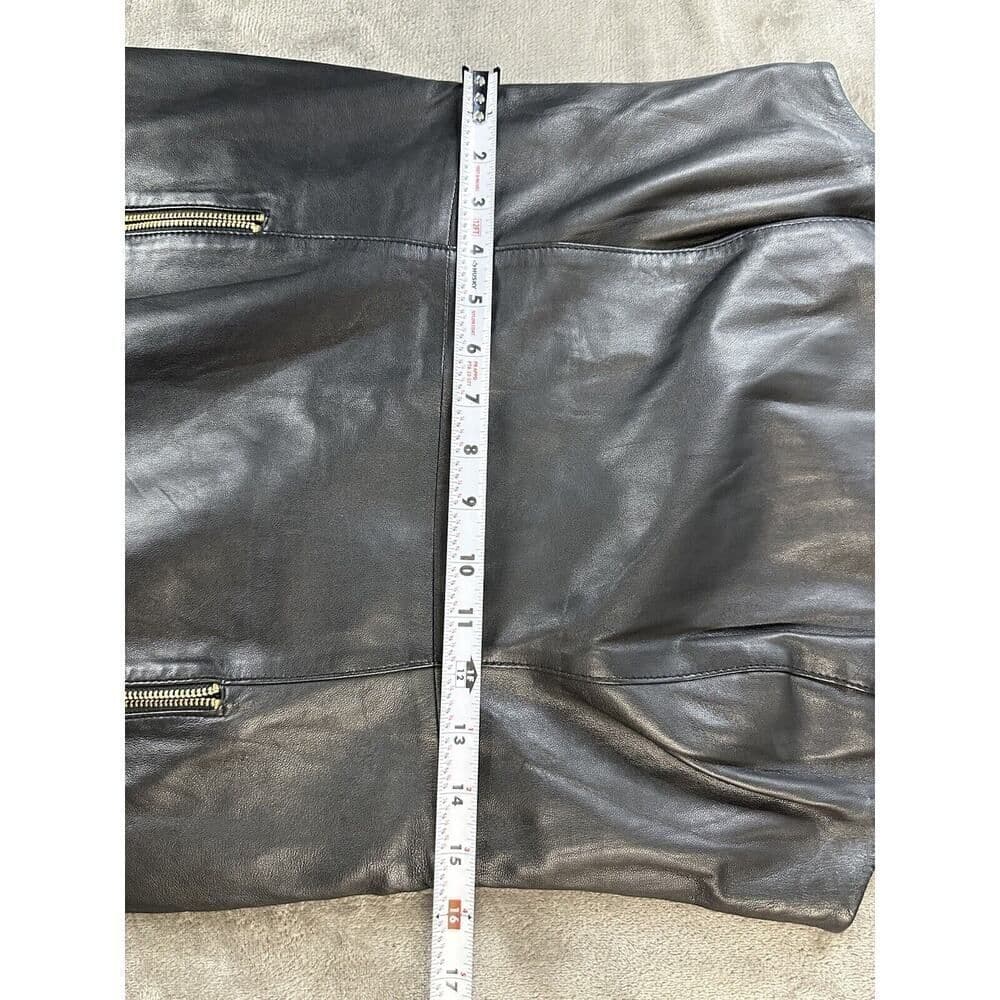 Michael Kors Sheath Leather Dress knee length Black sz 6 US - Thumbnail 7
