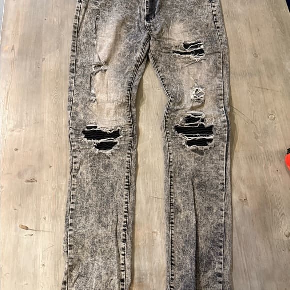 7 souls Distressed Black Acid Wash - Thumbnail 4