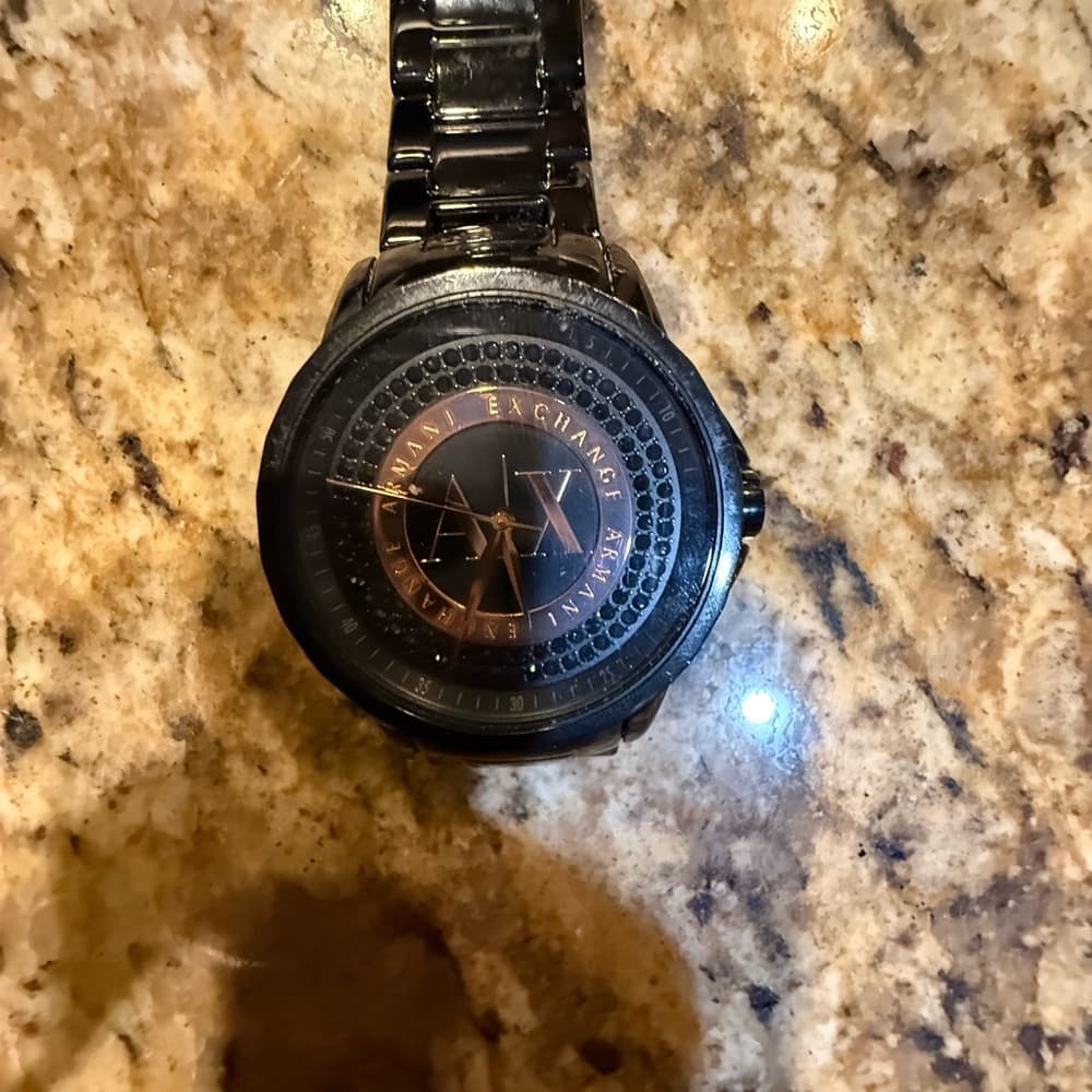 Armani Exchange AX4323 Julietta Black Dial Black Ion Plated Women's Watch - Thumbnail 3