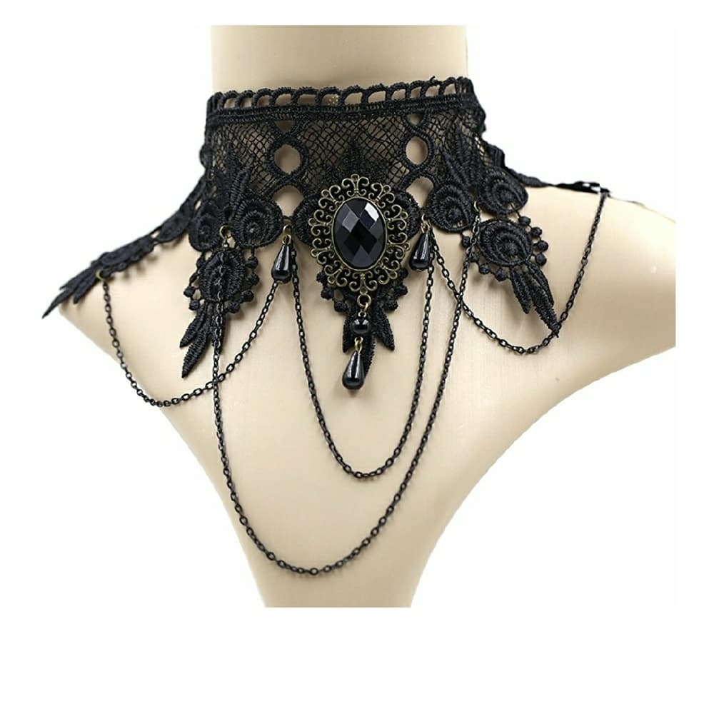 Black Vintage Exotic Beauty Choker