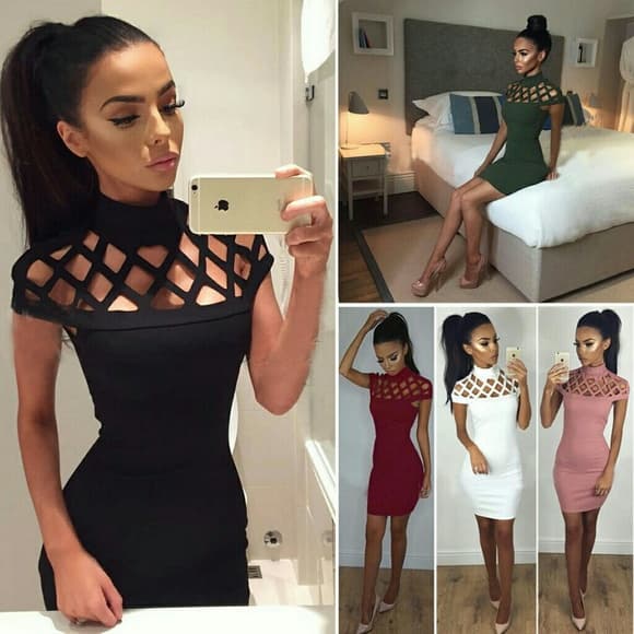 Beautiful Fashion Sleeveless Cocktail Dress - Thumbnail 4