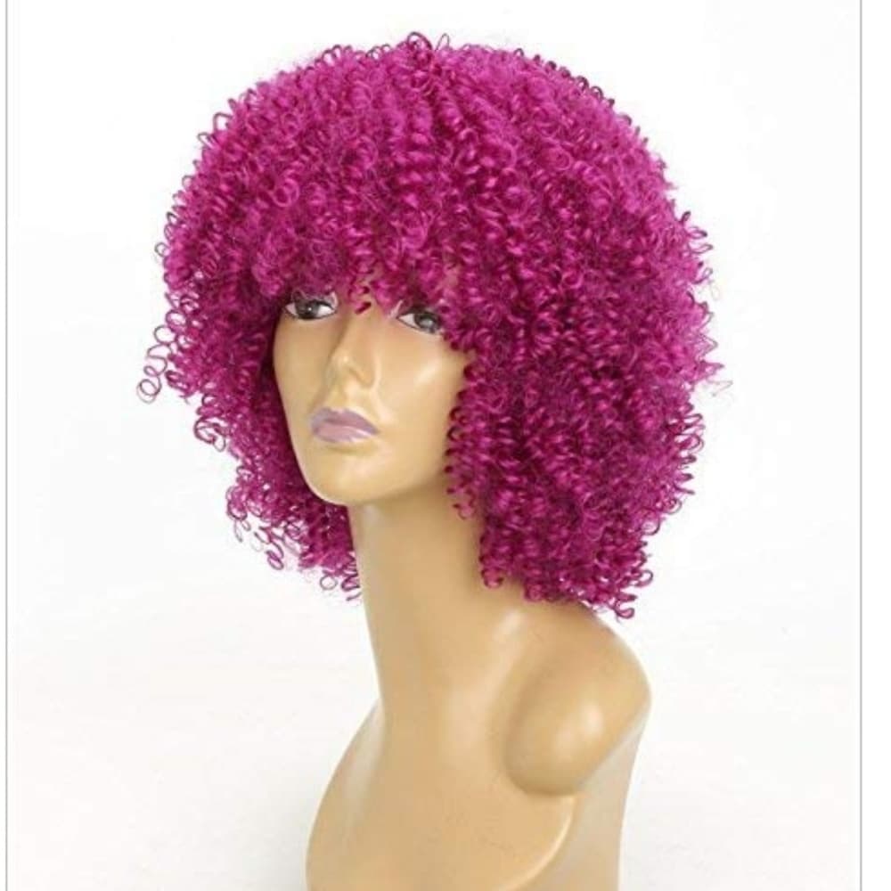 Pink Curly Beauty Lace Front Wig