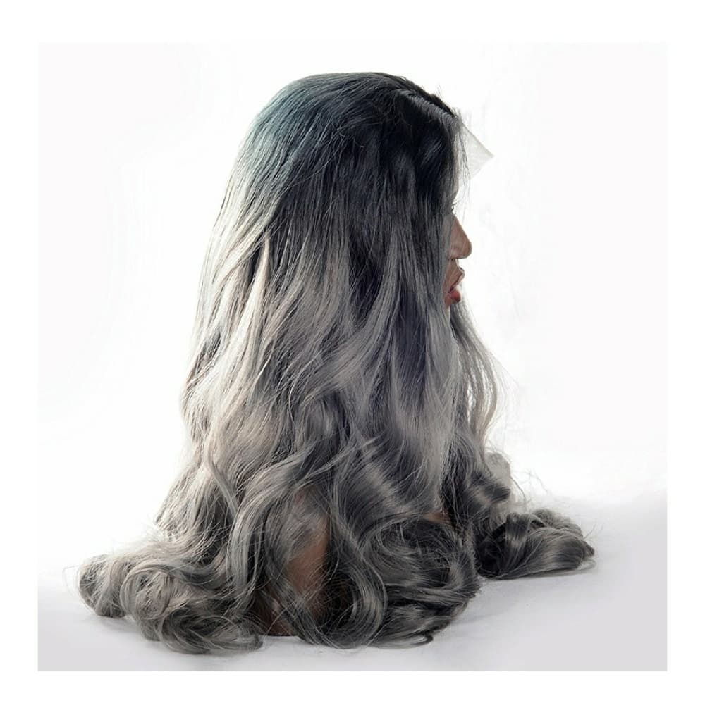 Gray Black Bodywave Beauty Lacefront Wig 22-24inch - Thumbnail 3