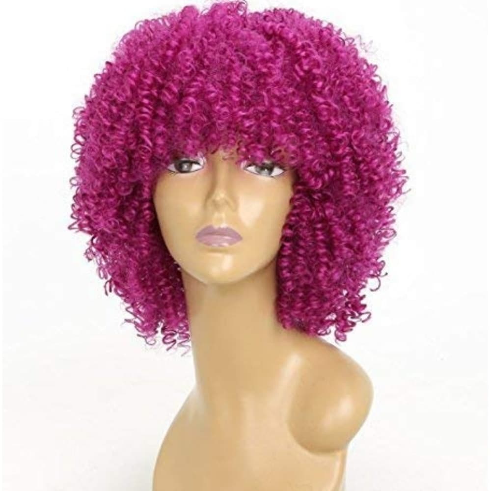 Pink Curly Beauty Lace Front Wig - Thumbnail 3