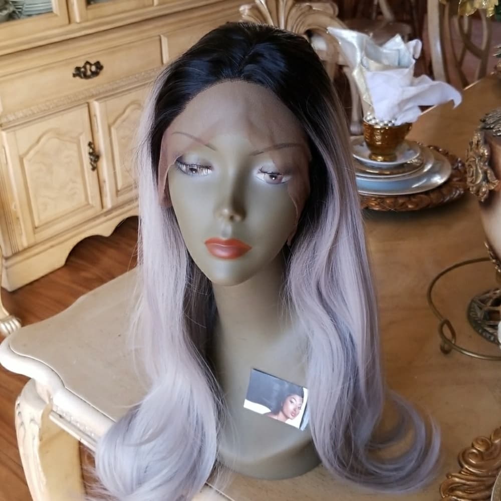 Black Gray Beauty LaceFront Wig - Thumbnail 6