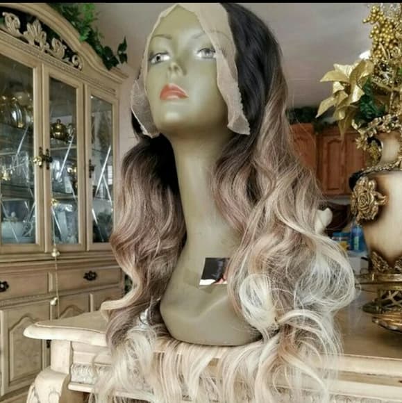 Ombre Brown Blonde Beauty Lace Front Wig - Thumbnail 6