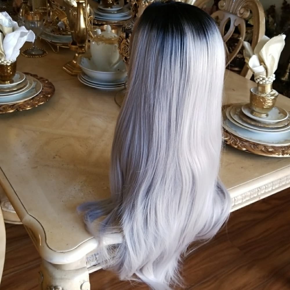 Black Gray Beauty LaceFront Wig - Thumbnail 2