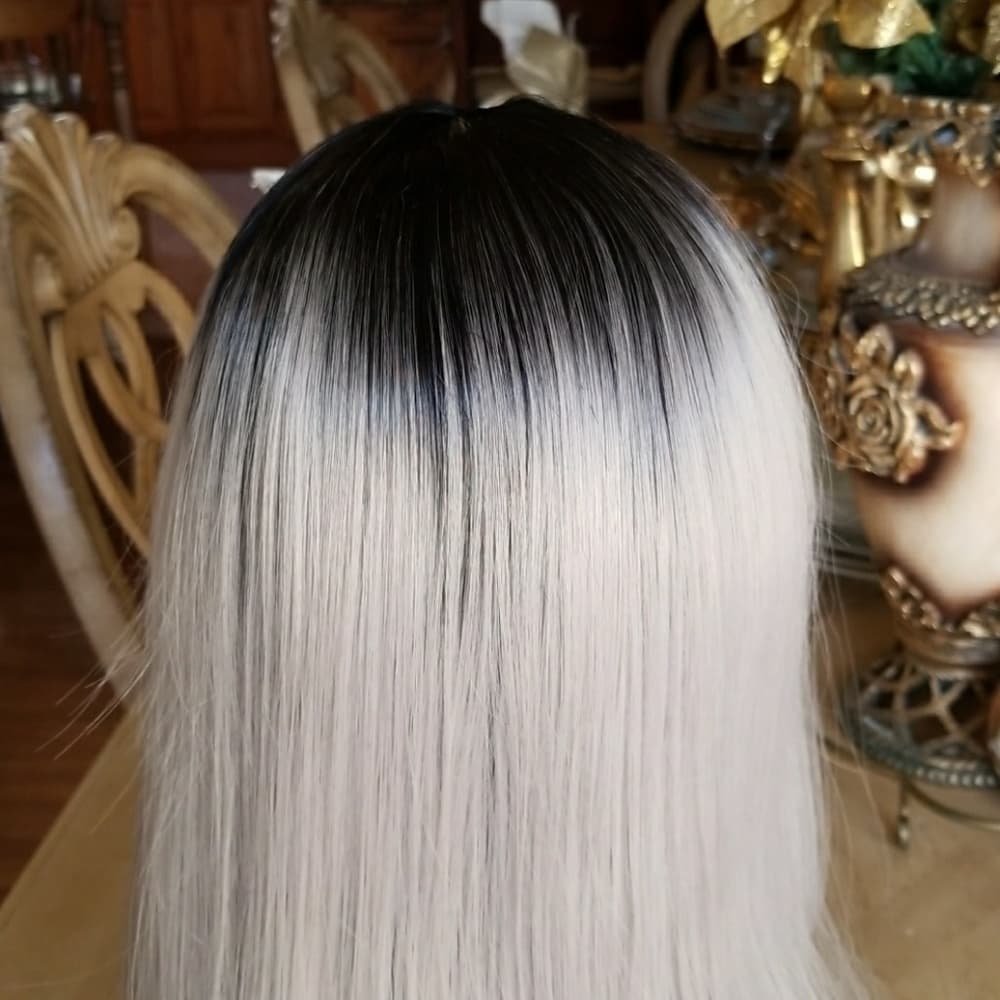 Black Gray Beauty LaceFront Wig - Thumbnail 3