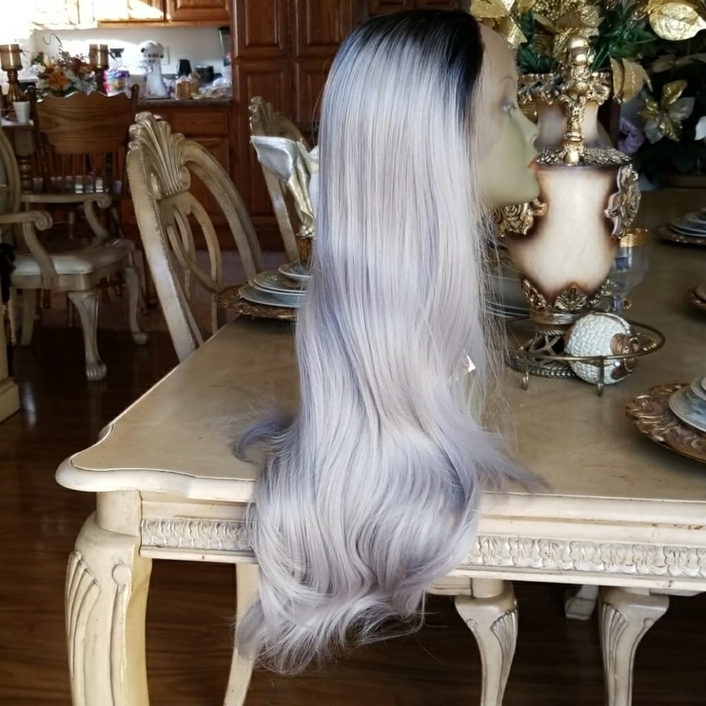 Black Gray Beauty LaceFront Wig - Thumbnail 4