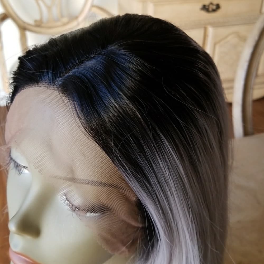 Black Gray Beauty LaceFront Wig - Thumbnail 7
