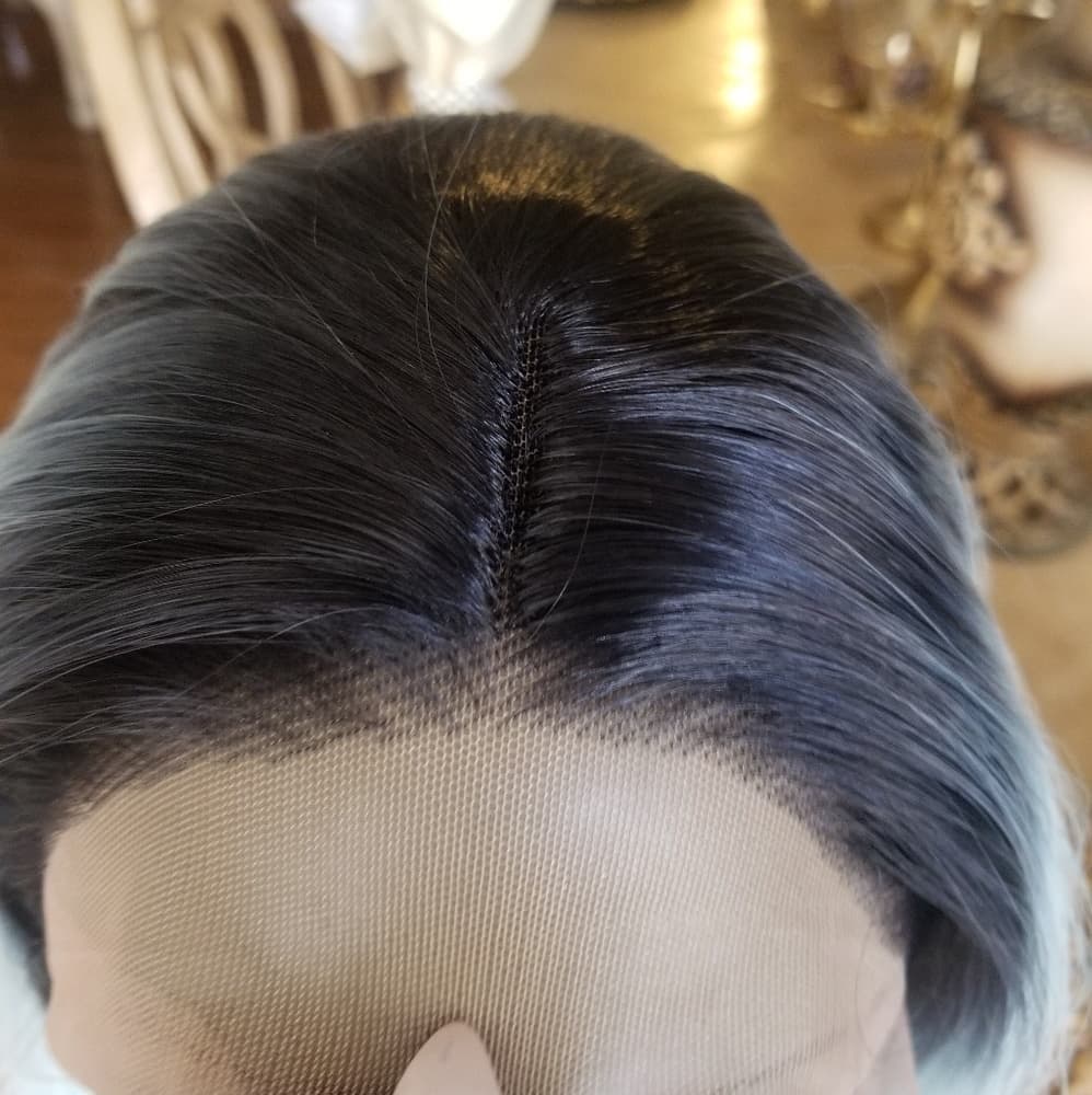 Ombre Mint Green Lace Front Wig - Thumbnail 4
