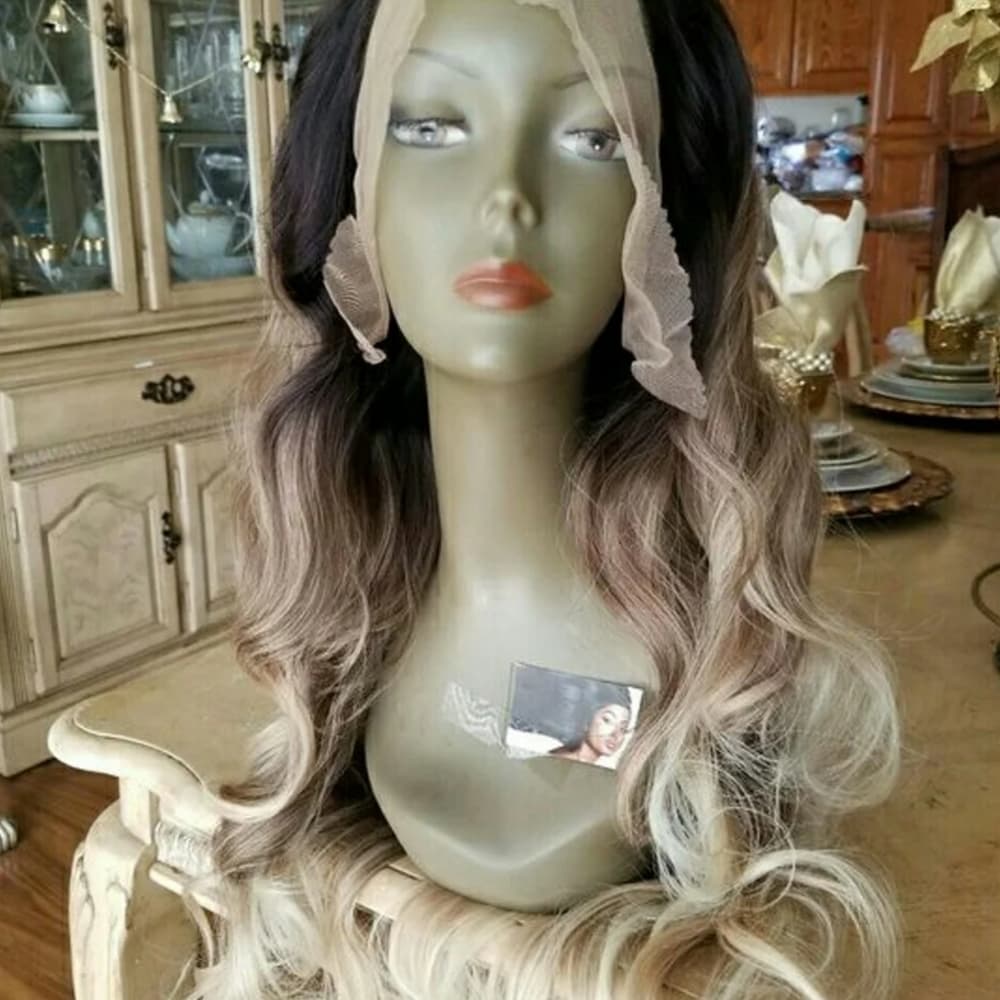 Ombre Brown Blonde Beauty Lace Front Wig - Thumbnail 3