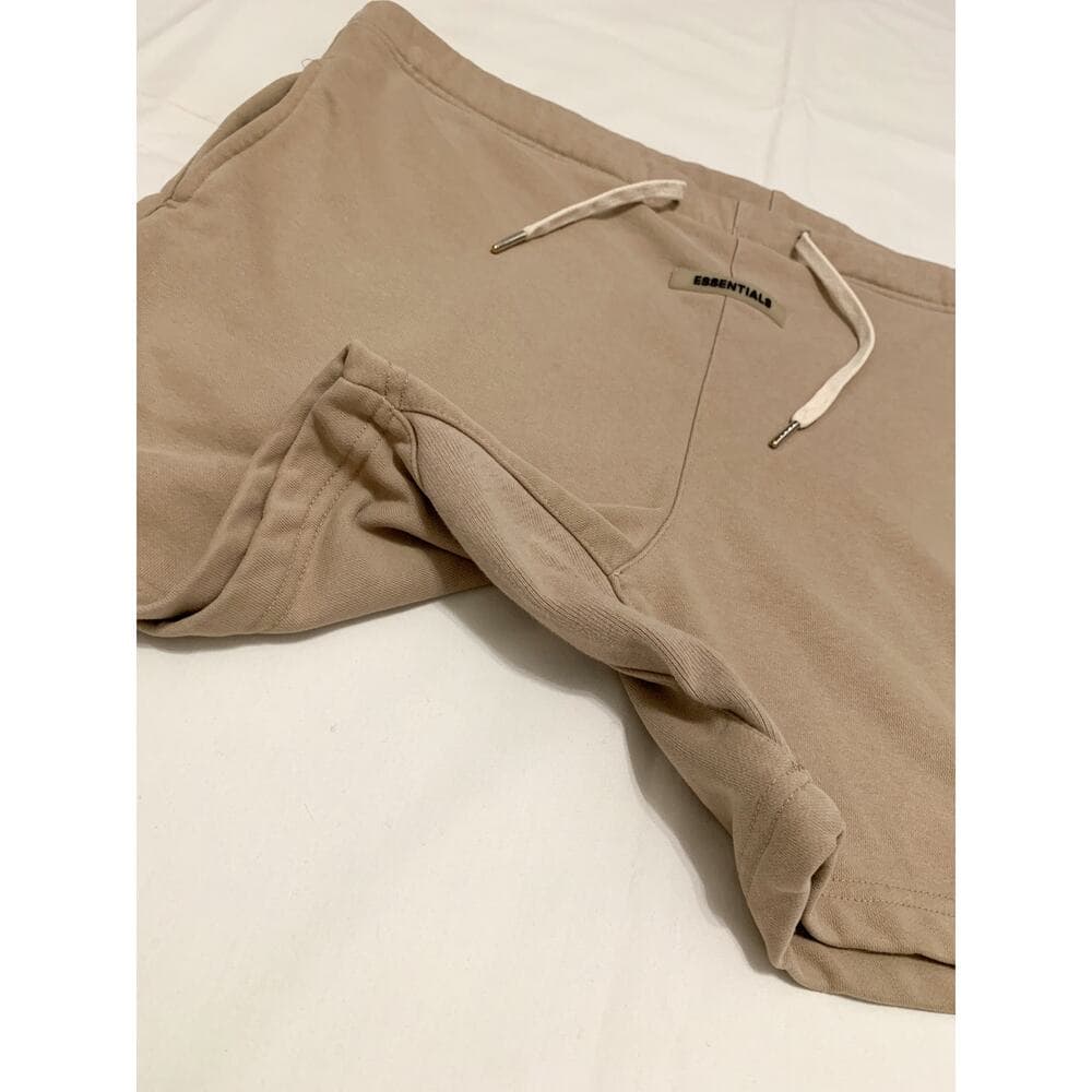 Essentials Tan Flat Front Men Shorts - Thumbnail 6