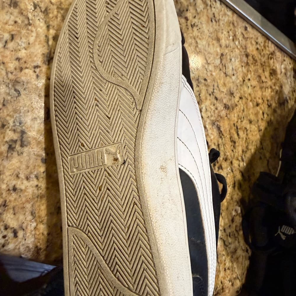 Puma Black and White Low-Top Sneakers - Thumbnail 4