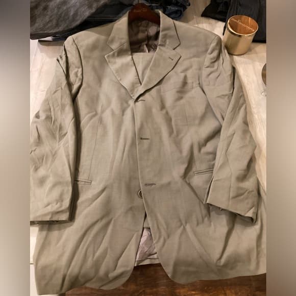 Boss olive green 2 piece suit - Thumbnail 5