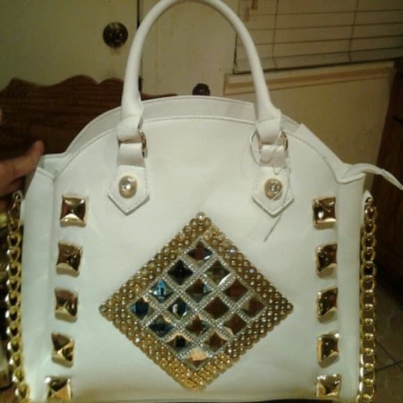 Beautiful White Gold Exotic Purse - Thumbnail 2