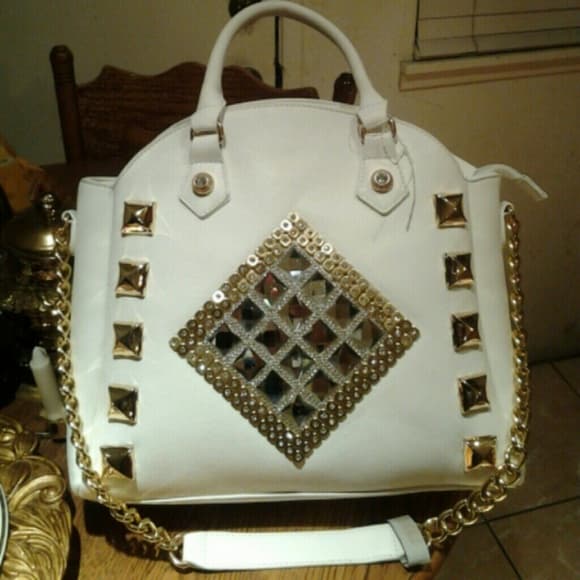 Beautiful White Gold Exotic Purse - Thumbnail 4