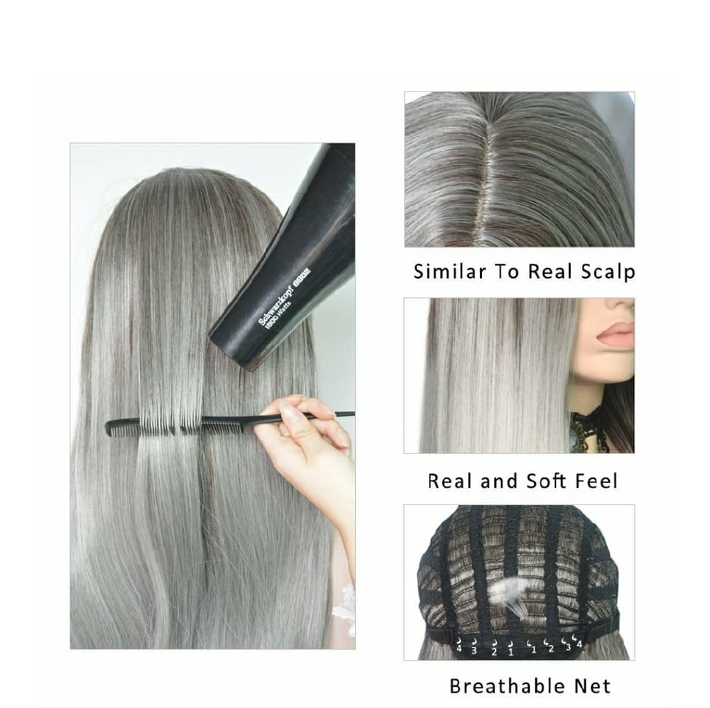 Ombre Gray Beauty Wig - Thumbnail 4
