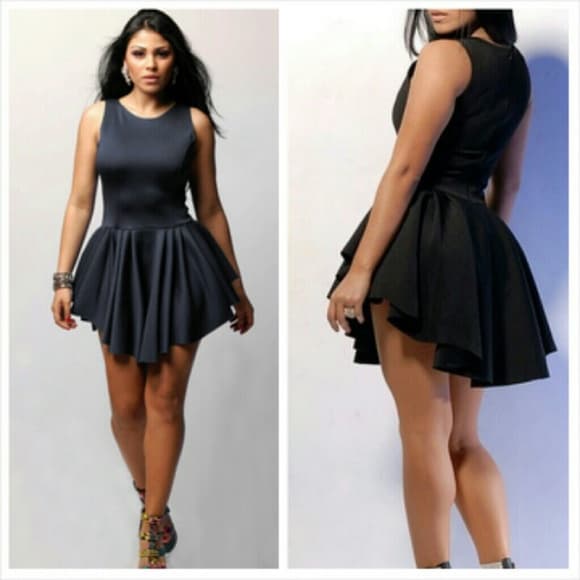 Black Slim Fit Bodycon Dress Medium - Thumbnail 4