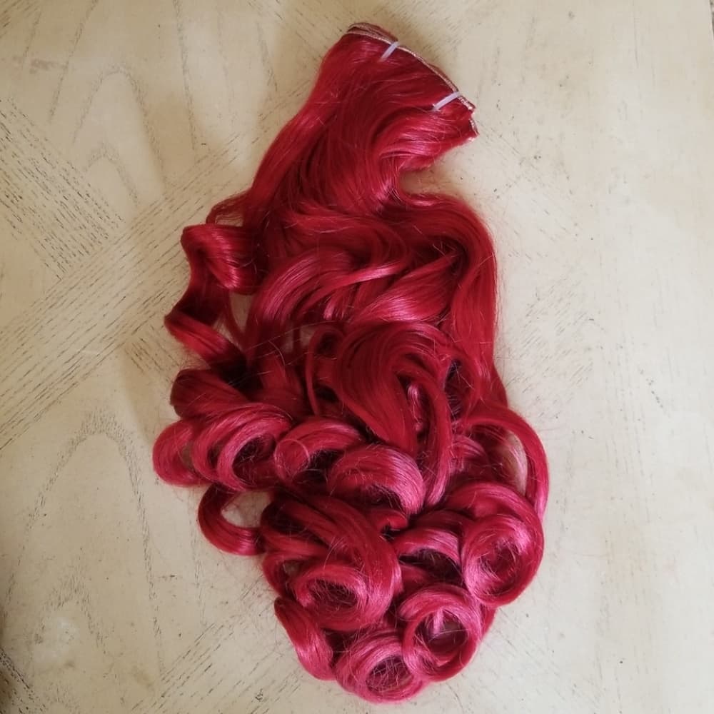 Intense Red Beauty Full Head clip in Extension - Thumbnail 5