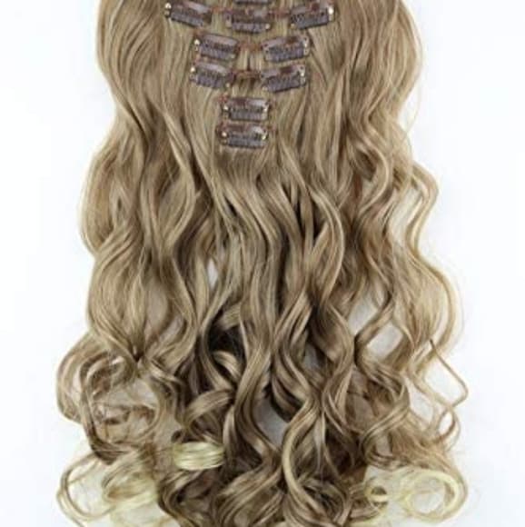 Brown Blonde Full Head Clip In Extension - Thumbnail 5