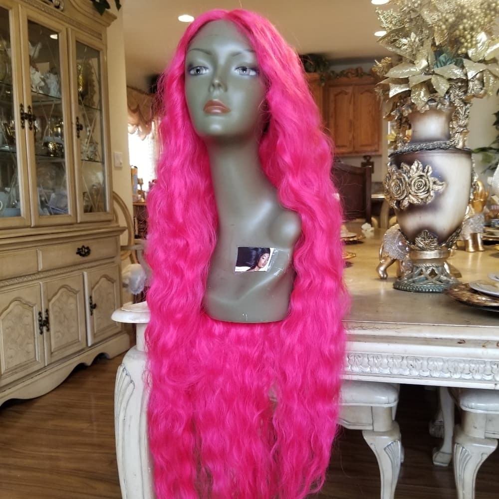 Dark Pink Lace Front Wig 40-45 inches!! - Thumbnail 7
