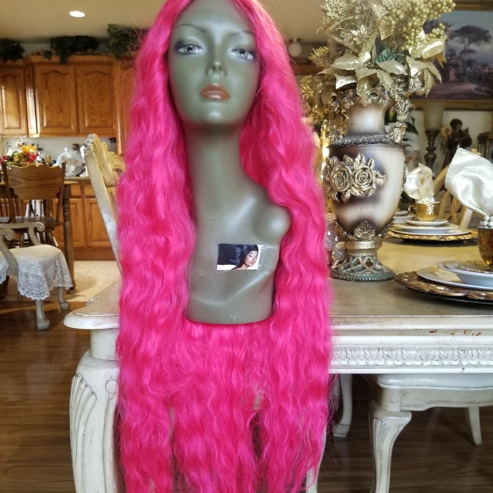 Dark Pink Lace Front Wig 40-45 inches!! - Thumbnail 15