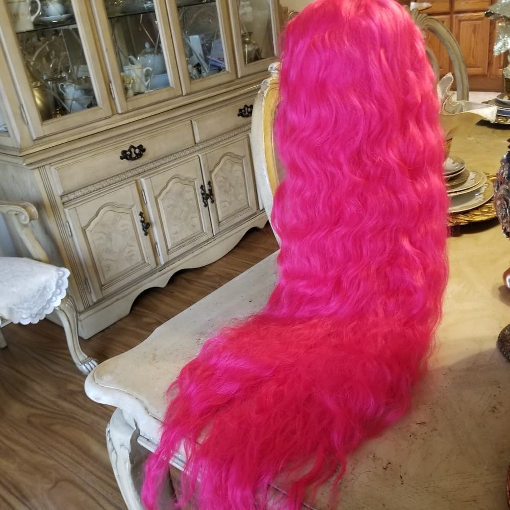 Dark Pink Lace Front Wig 40-45 inches!! - Thumbnail 4