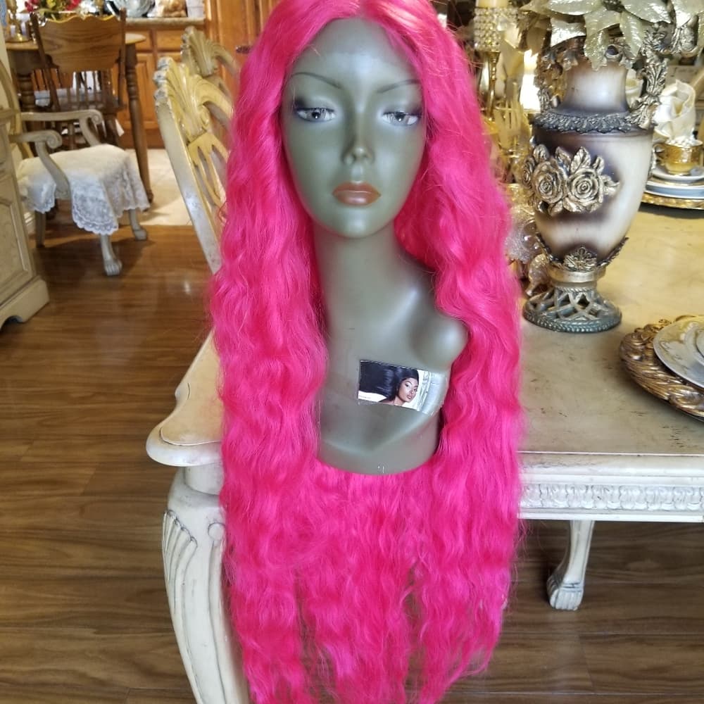 Dark Pink Lace Front Wig 40-45 inches!! - Thumbnail 9