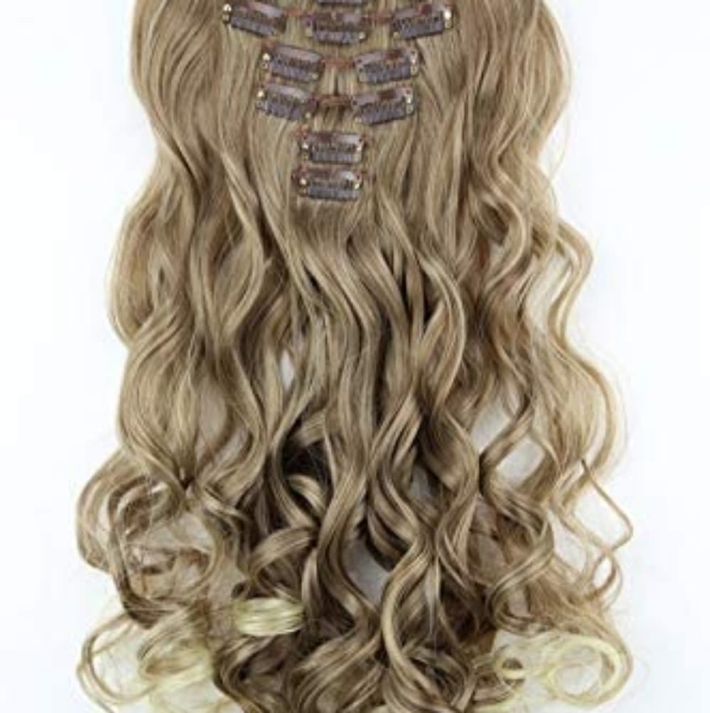 Brown Blonde Full Head Clip In Extension - Thumbnail 4