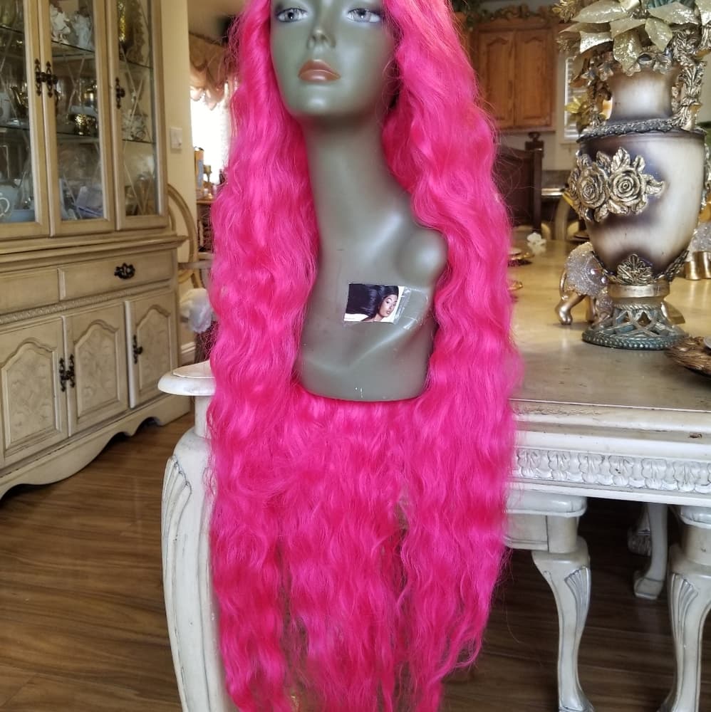 Dark Pink Lace Front Wig 40-45 inches!! - Thumbnail 8